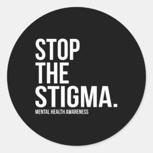 Stop het Stigma Mental Health Awareness 1 Ronde Sticker
