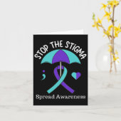 Stop het stigma om zelfmoordbewustzijn te versprei kaart (Gele Bloem)
