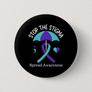 Stop het stigma om zelfmoordbewustzijn te versprei ronde button 5,7 cm