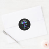 Stop het stigma om zelfmoordbewustzijn te versprei ronde sticker (Envelop)