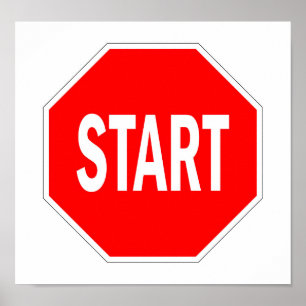 stop het symbool voor het wegverkeersteken poster