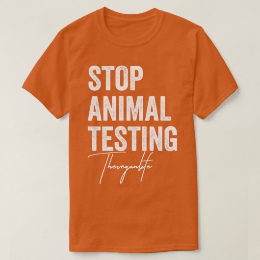 Stop het testen van dieren op de rechten van diere t-shirt (Design voorkant)