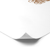 Stop het verbluffende Poster (bruin) met een grapp (Hoek)