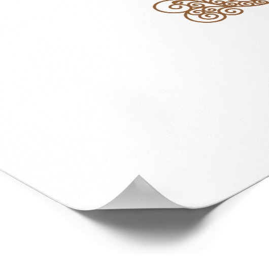 Stop het verbluffende Poster (bruin) met een grapp (Hoek)