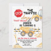 Stop het verkeer Sluit de weg aan het bouwen Kaart (Voorkant)