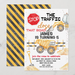 Stop het verkeer Sluit de weg Bouw  Kaart