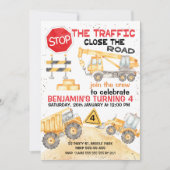 Stop het verkeer Verjaardagsfeest Bouw Kaart (Voorkant)