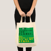 "Stop het vernietigen van onze planeet" Reuseable  Tote Bag (Voorkant (product))