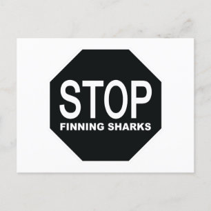 Stop het Vinden van het Teken van Haaien Briefkaart