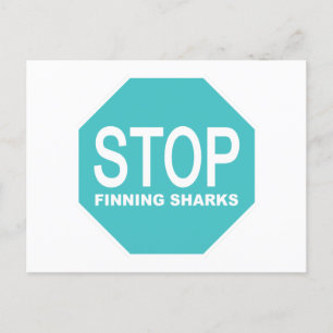 Stop het Vinden van het Teken van Haaien Briefkaart