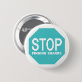 Stop het Vinden van het Teken van Haaien Ronde Button 5,7 Cm (Voorkant /achterkant)