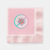 Stop het virus - Roze Servet (Voorkant)