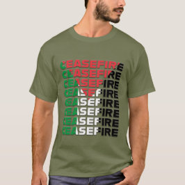 Stop het Vuur T-shirt - Palestina Kaart Tee