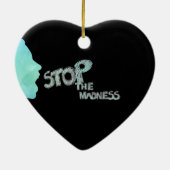 Stop het waanzinnige keramische Ornament (Achterkant)