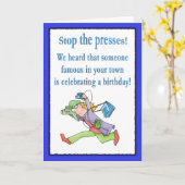 Stop het Wenskaart van de Kaart van Happy Birthday (Gele Bloem)