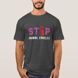 Stop het wrede T-shirt van het dier