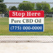 Stop hier CBD Sales 5' Spandoek (Insitu)