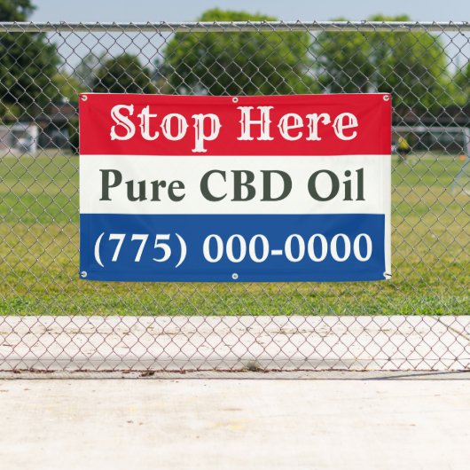 Stop hier CBD Sales 5' Spandoek (Insitu)