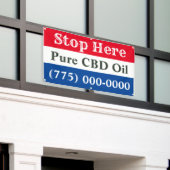 Stop hier CBD Sales 5' Spandoek (Buitenkant Gebouw)