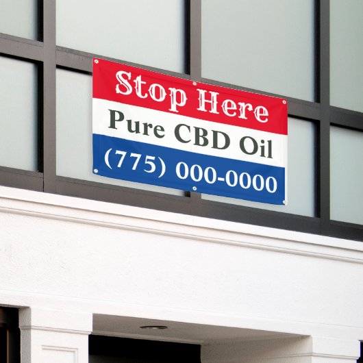 Stop hier CBD Sales 5' Spandoek (Buitenkant Gebouw)