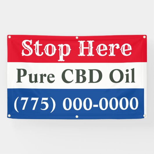 Stop hier CBD Sales 5' Spandoek (Horizontaal)