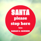 Stop hier met Kinder namen kerstmis Raamsticker (Vel 3)