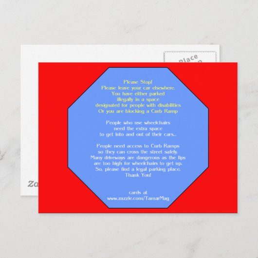 Stop hier met parkeren briefkaart (Voorkant / Achterkant)