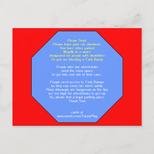 Stop hier met parkeren briefkaart