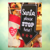 Stop hier Santa Raamsticker (Vel 3)