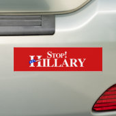 Stop Hillary - wit -.png Bumpersticker (Op auto)
