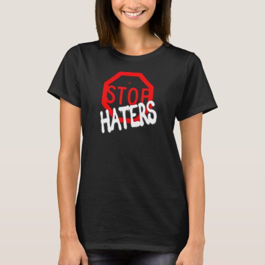 Stop-hitting-toestellen T-shirt (Voorkant)