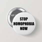 Stop homofobie ronde button 5,7 cm (Voorkant /achterkant)