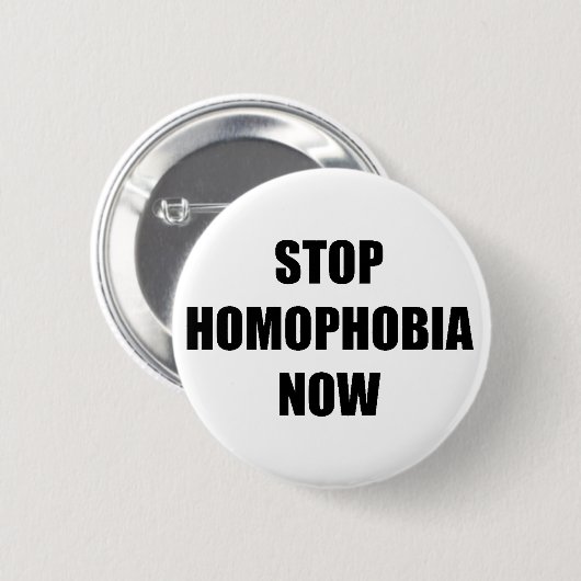 Stop homofobie ronde button 5,7 cm (Voorkant /achterkant)