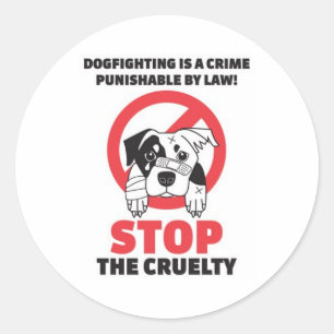 Stop hondengevechten Stickers