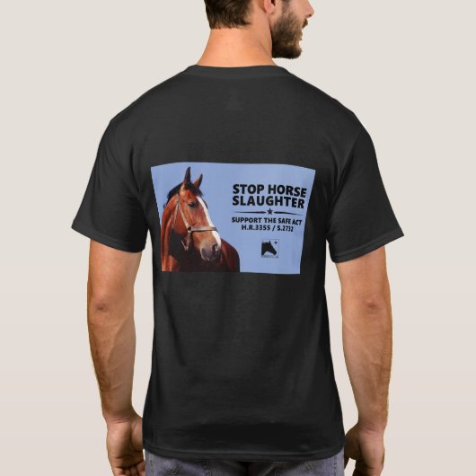 STOP Horse Slaughter limited edition T-shirt (Achterkant)