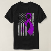 Stop huiselijk geweld - Amerikaanse vlag in verval T-shirt (Design voorkant)