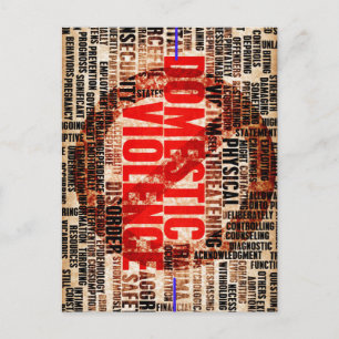 Stop huiselijk geweld briefkaart