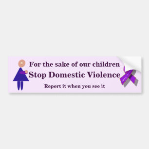 Stop huiselijk geweld bumpersticker