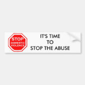 Stop huiselijk geweld bumpersticker (Voorkant)