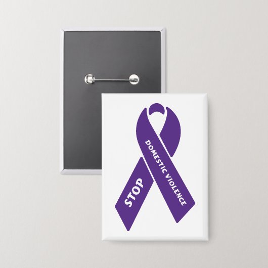 Stop huiselijk geweld Button (Voorkant / Achterkant)