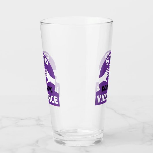 Stop huiselijk geweld glas (Rechts)