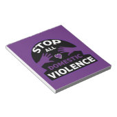 Stop huiselijk geweld notitieblok (Schuin)