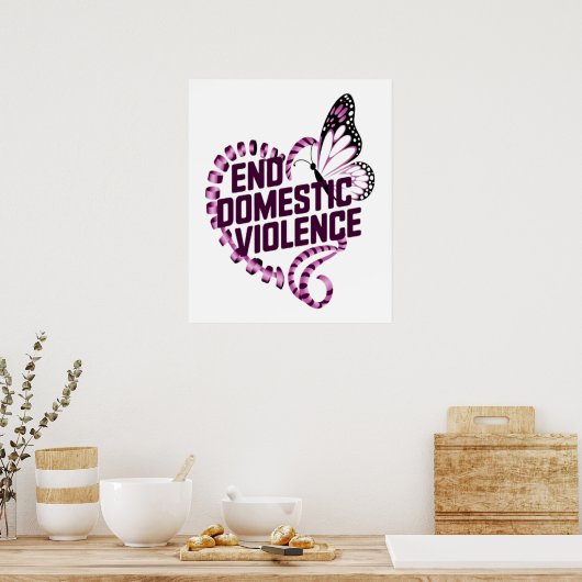 Stop huiselijk geweld poster (Keuken)
