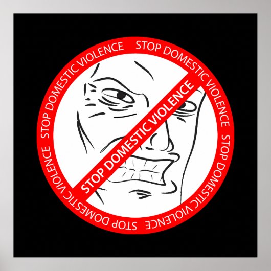 Stop huiselijk geweld poster (Voorkant)