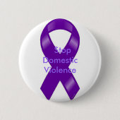 Stop huiselijk geweld ronde button 5,7 cm (Voorkant)