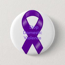 Stop huiselijk geweld ronde button 5,7 cm