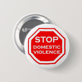 Stop huiselijk geweld ronde button 5,7 cm (Voorkant /achterkant)