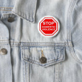 Stop huiselijk geweld ronde button 5,7 cm (In situ)