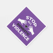 Stop huiselijk geweld servet (Hoek)