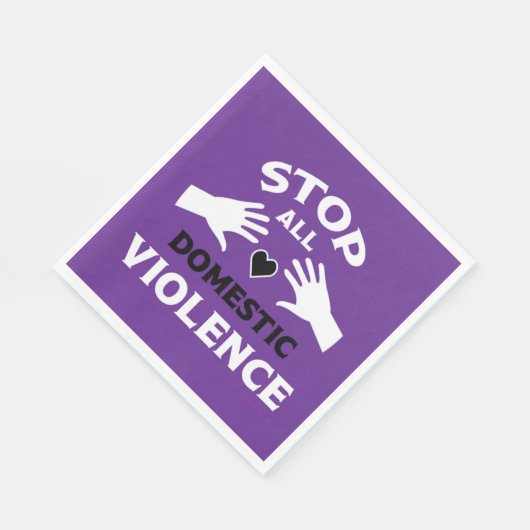 Stop huiselijk geweld servet (Hoek)